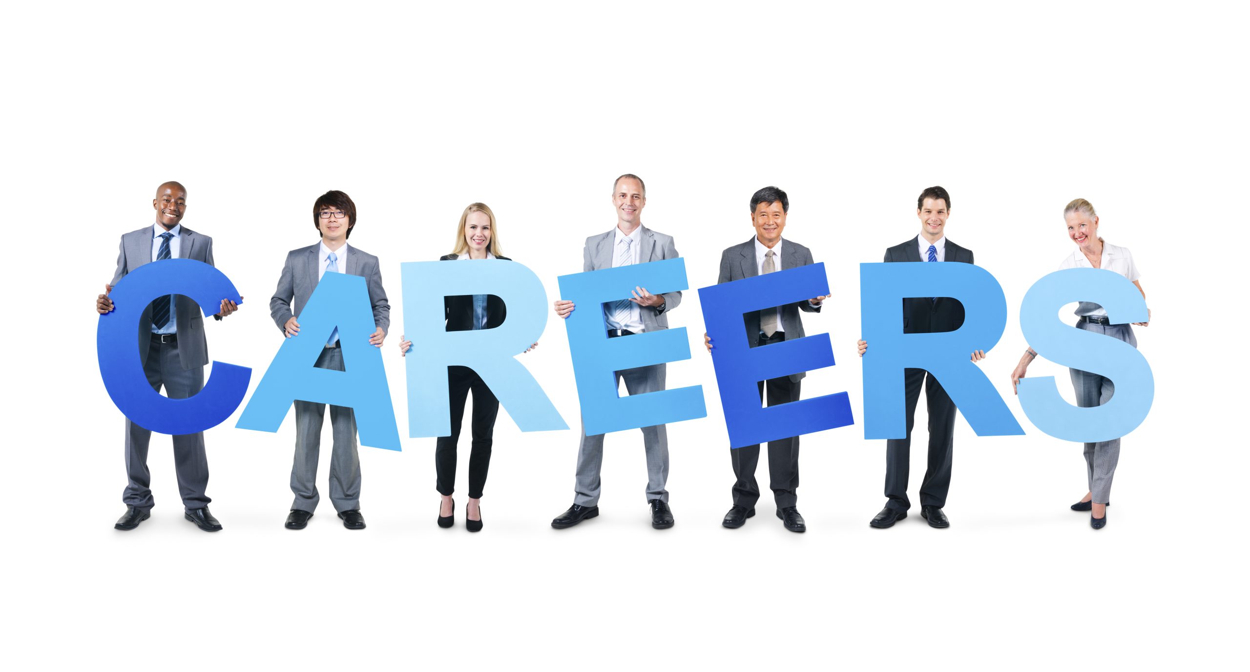 Business People Holding the Word Careers